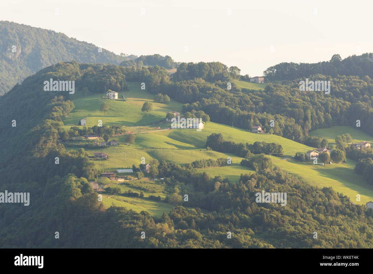 Alpine panorama in summer time, Italian Alps Stock Photo - Alamy