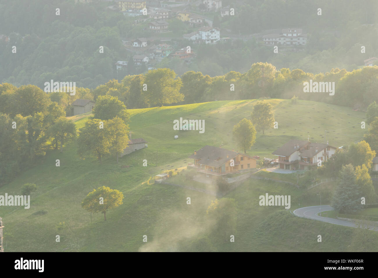 Alpine panorama in summer time, Italian Alps Stock Photo - Alamy