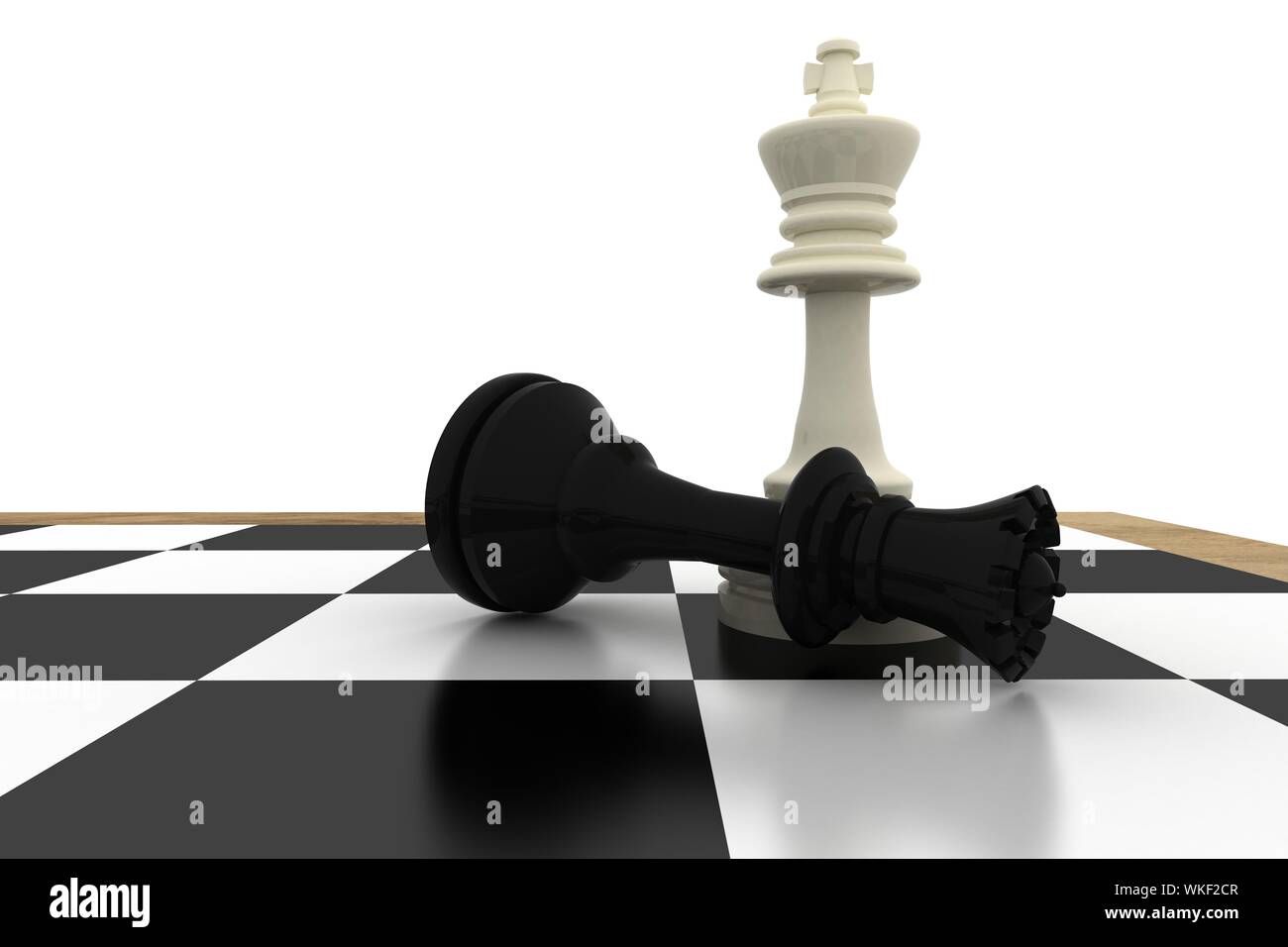 Chess queen and king pieces Stock Photo by magraphics