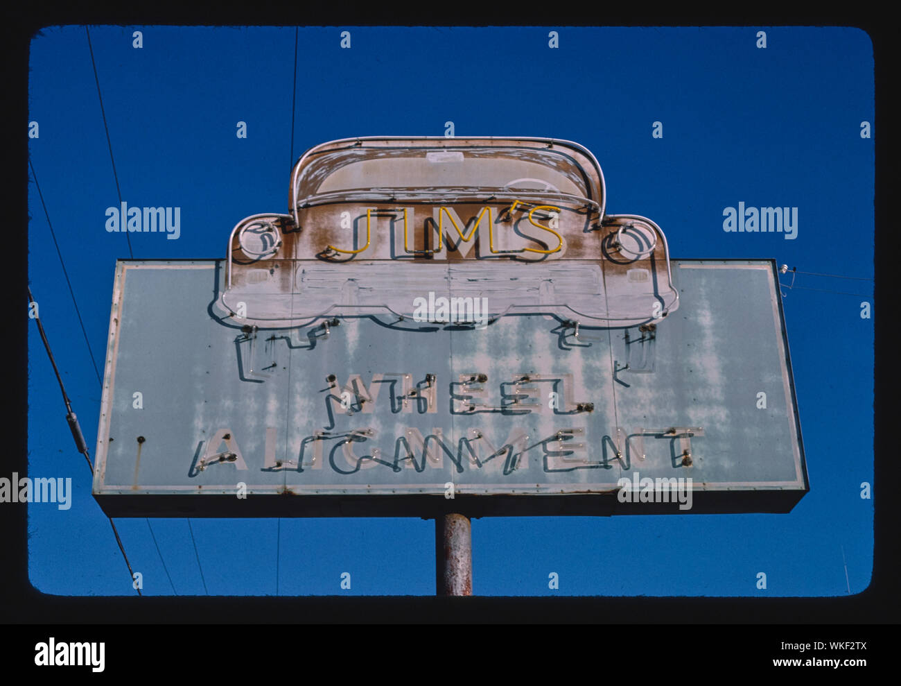 Jim's Wheel Alignment sign, Baton Rouge, Louisiana Stock Photo Alamy
