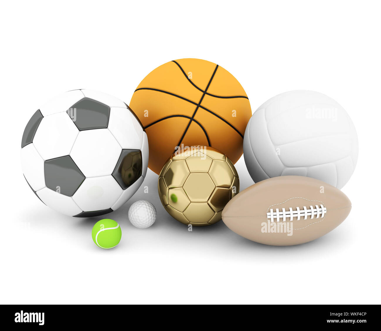 sport balls isolated on white background Stock Photo