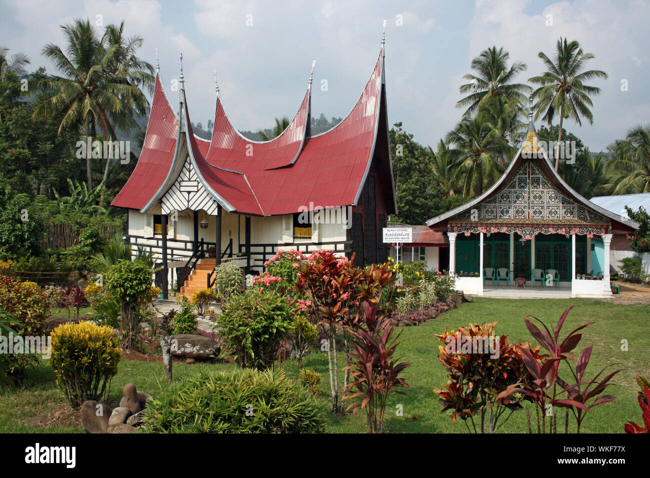 Rumah Gadang (Minangkabau Culture: 'big house') On Sumatra Stock Photo