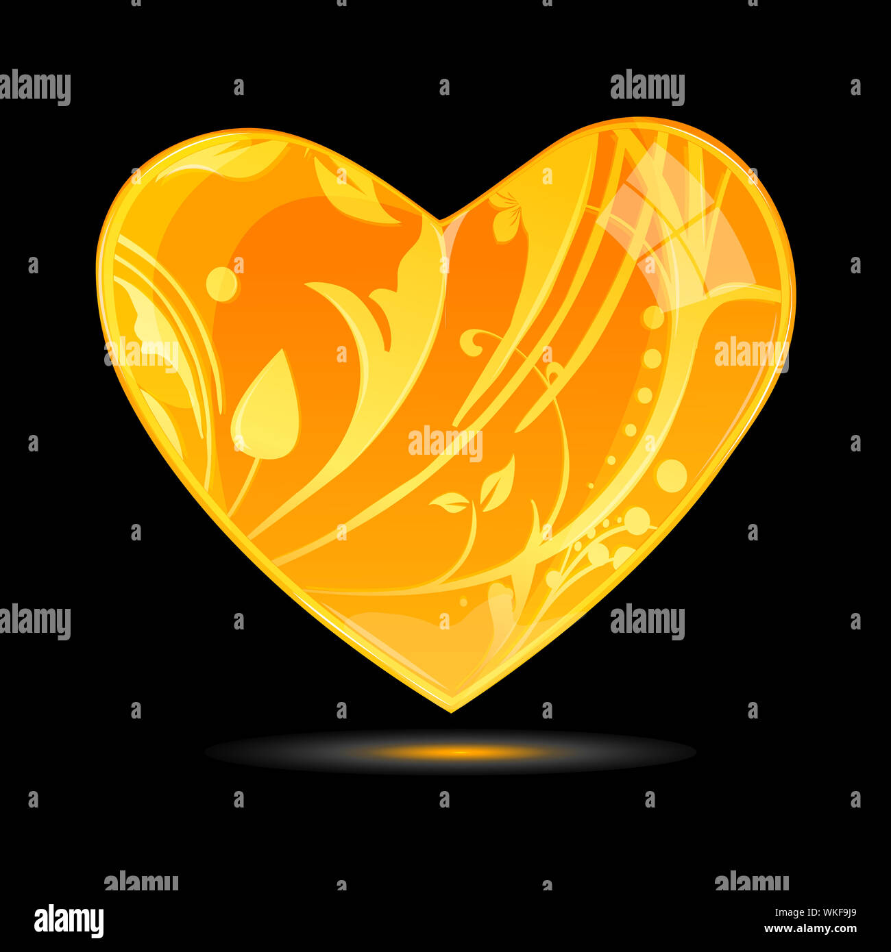illustration of floral heart Stock Photo - Alamy
