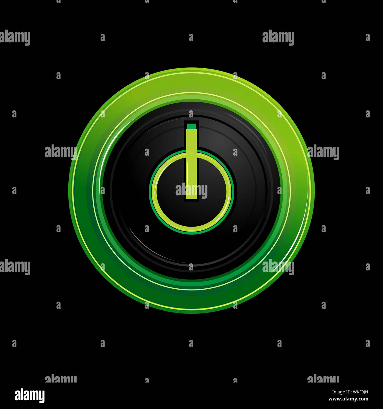 illustration of power button Stock Photo - Alamy