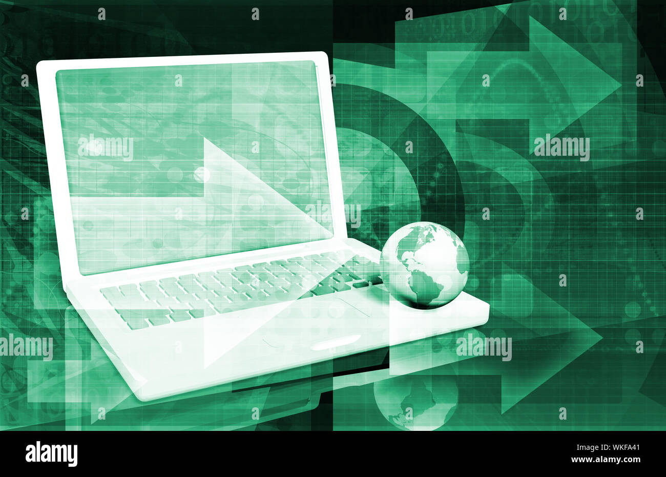 International Communication Network as a Business Concept Stock Photo