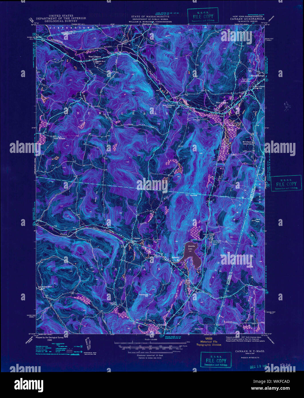 New York NY Canaan 123080 1947 31680 Inverted Restoration Stock Photo