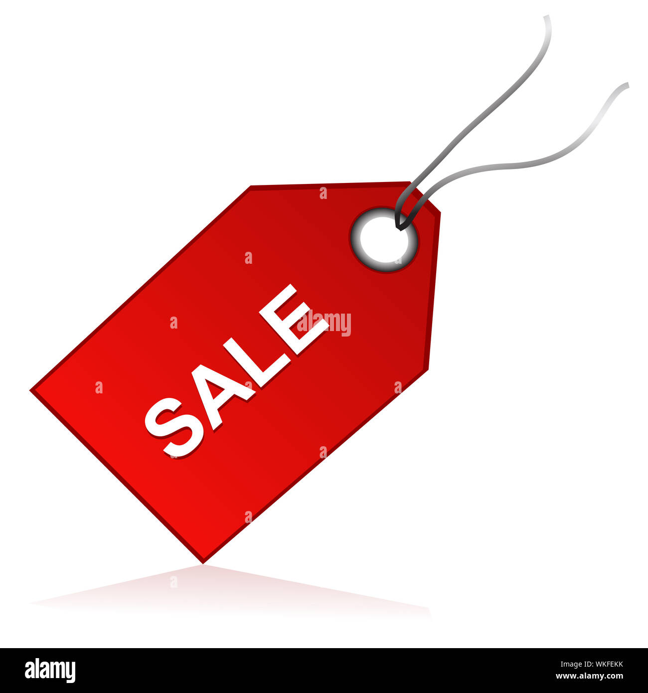 illustration of sale tag on white background Stock Photo