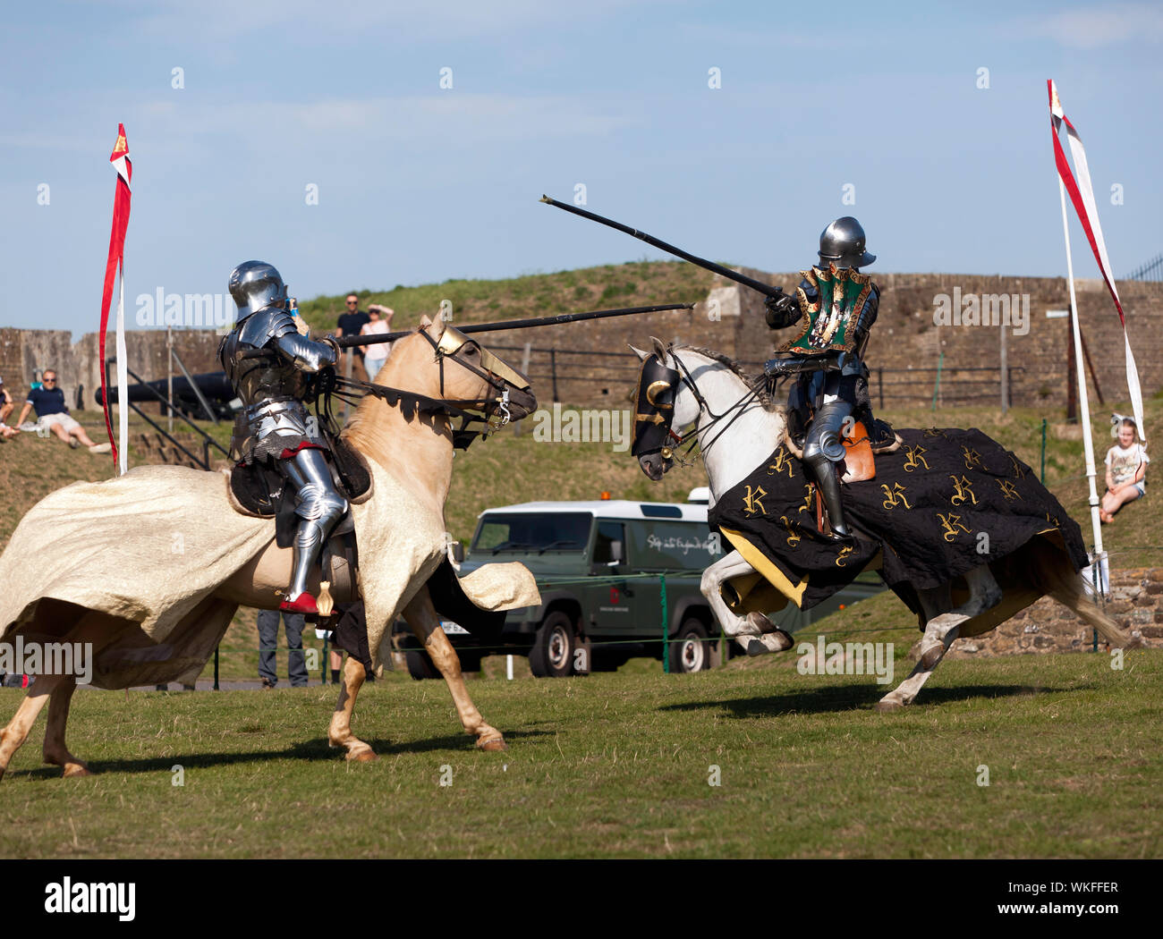 Mounted Knights in Armour, taking part in a Joust The Battle for Good