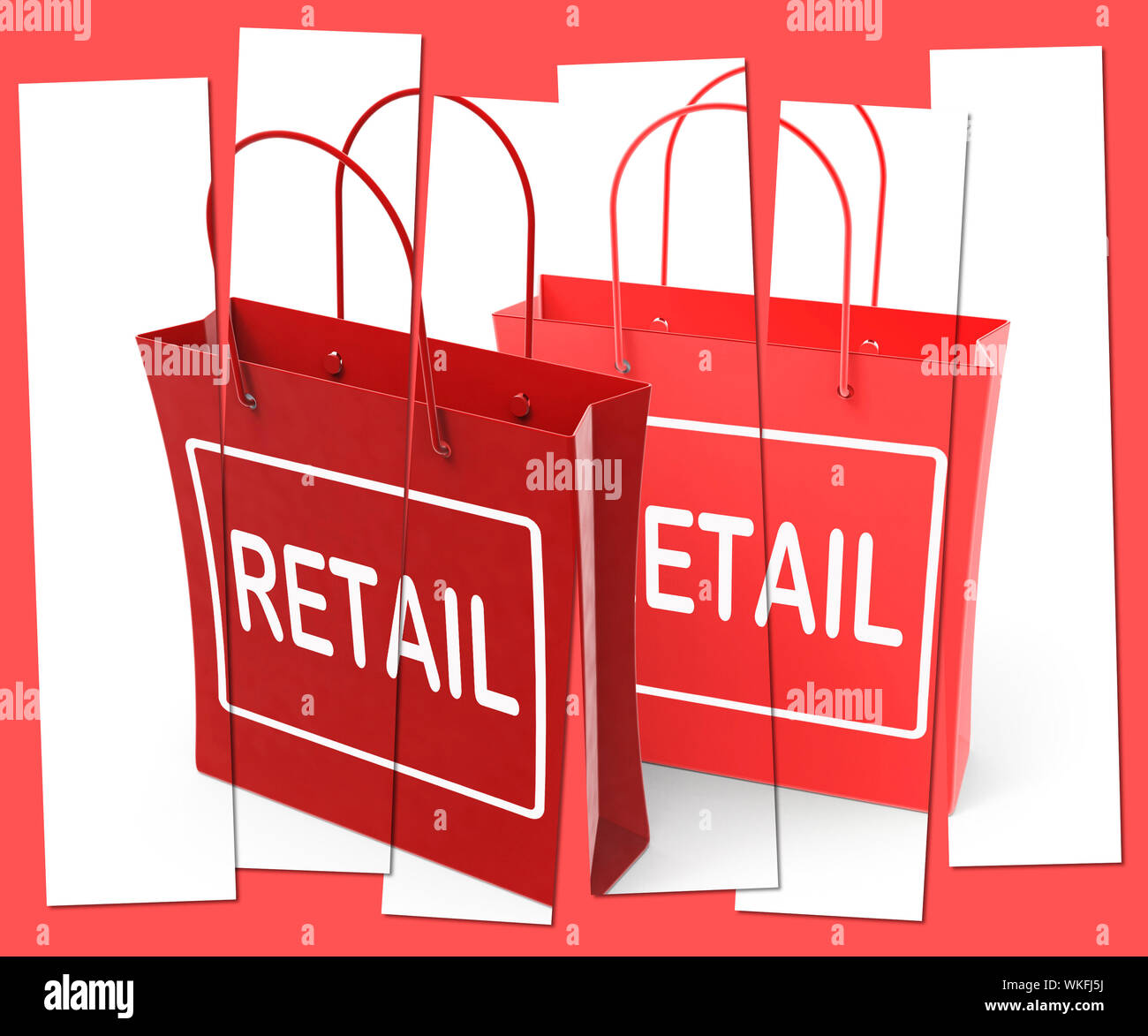 Retail Shopping Bags Showing Commercial Sales and Commerce Stock Photo