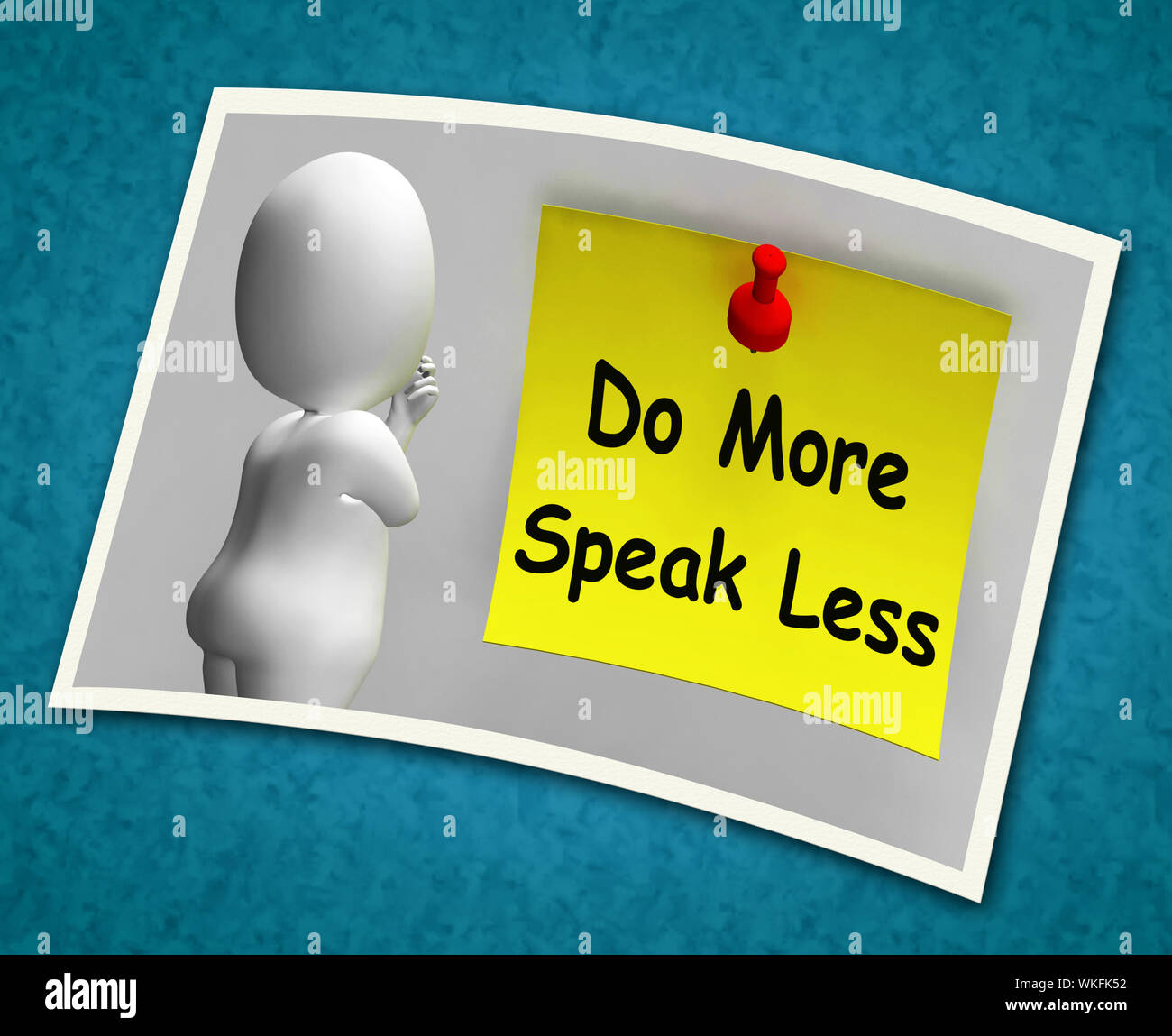 Do More Speak Less Photo Meaning Be Productive And Constructive Stock