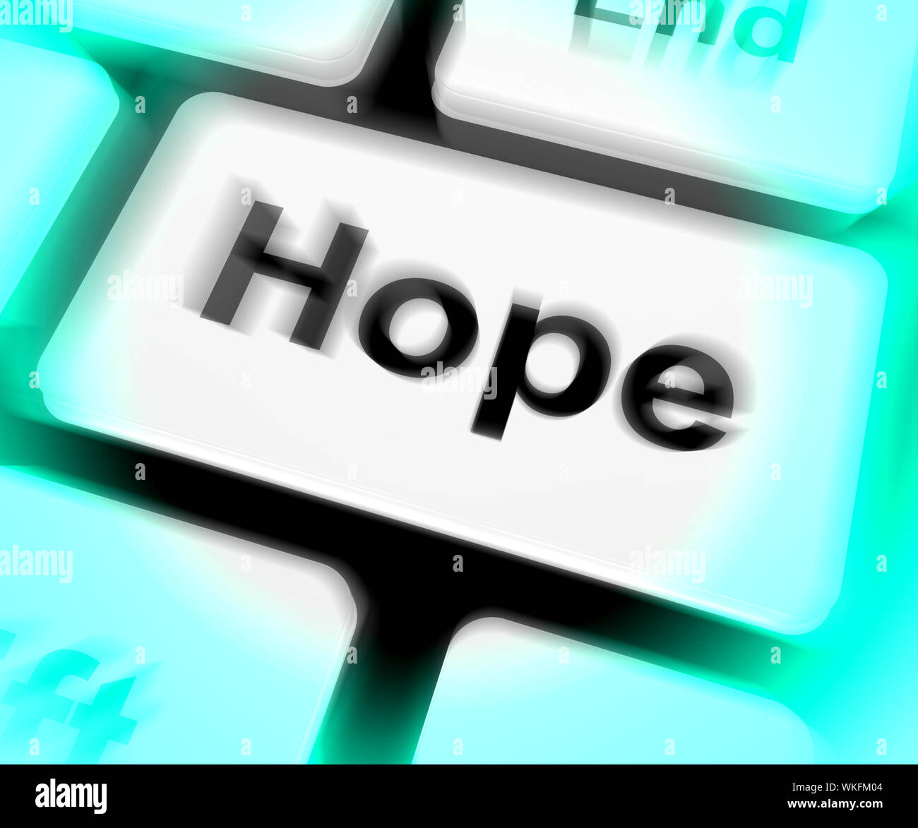 Hope Keyboard Showing Hoping Hopeful Wishing Or Wishful Stock Photo - Alamy