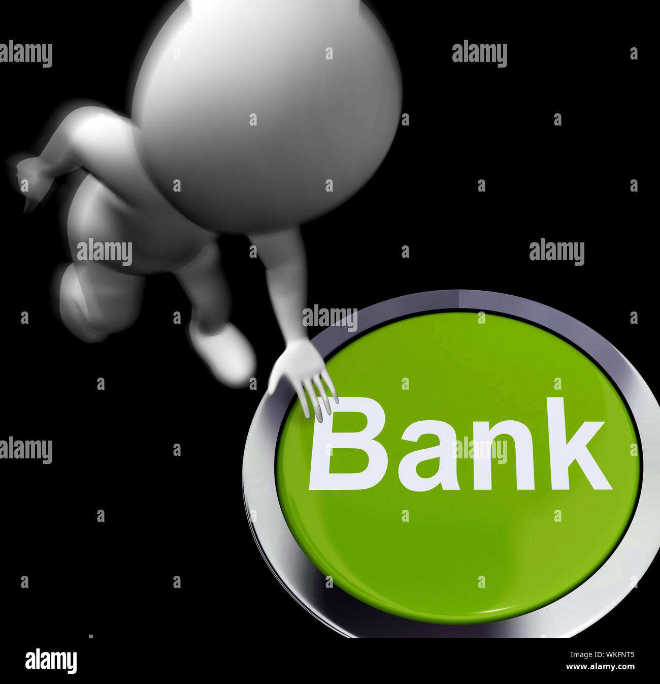 Bank Pressed Showing Deposits Withdrawals And Payments Stock Photo