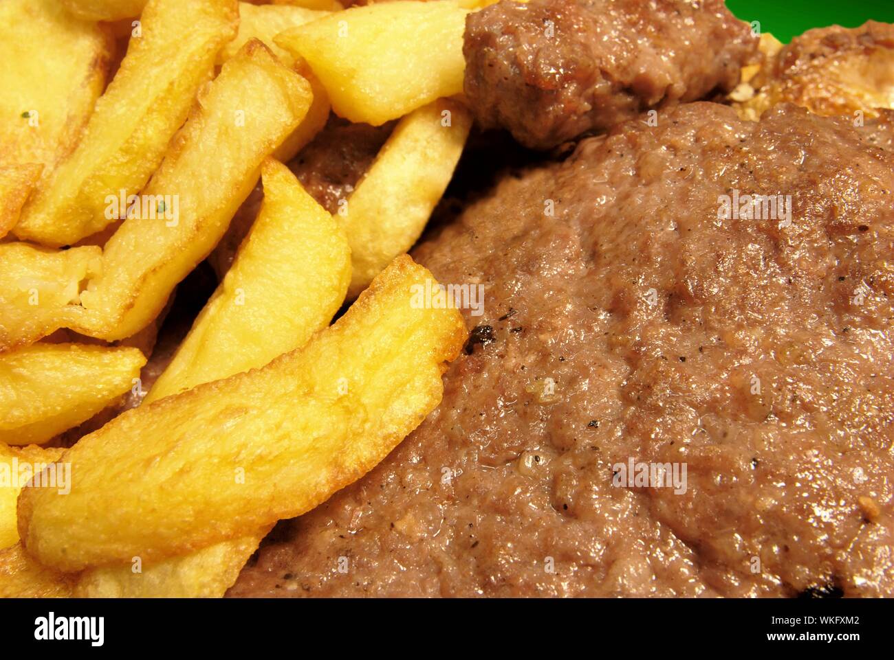 hamburger and potato Stock Photo - Alamy