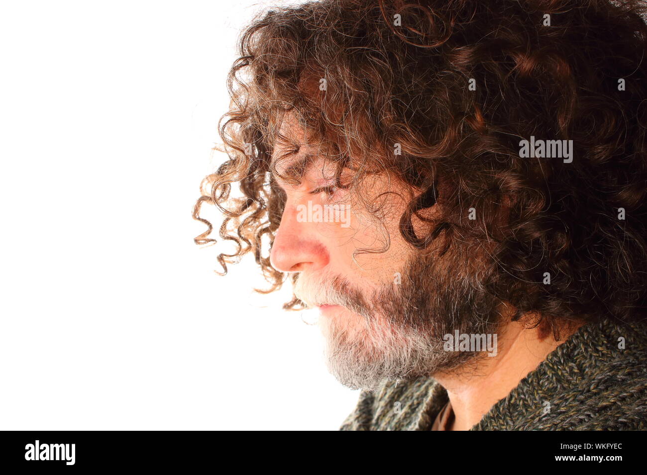 Brown hair man curly hi-res stock photography and images - Alamy