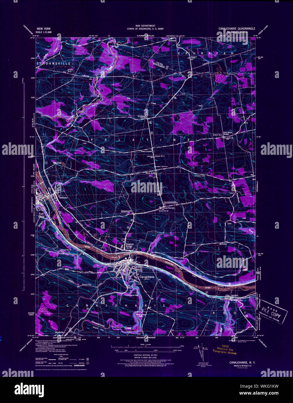 New York NY Canajoharie 123411 1946 31680 Inverted Restoration Stock