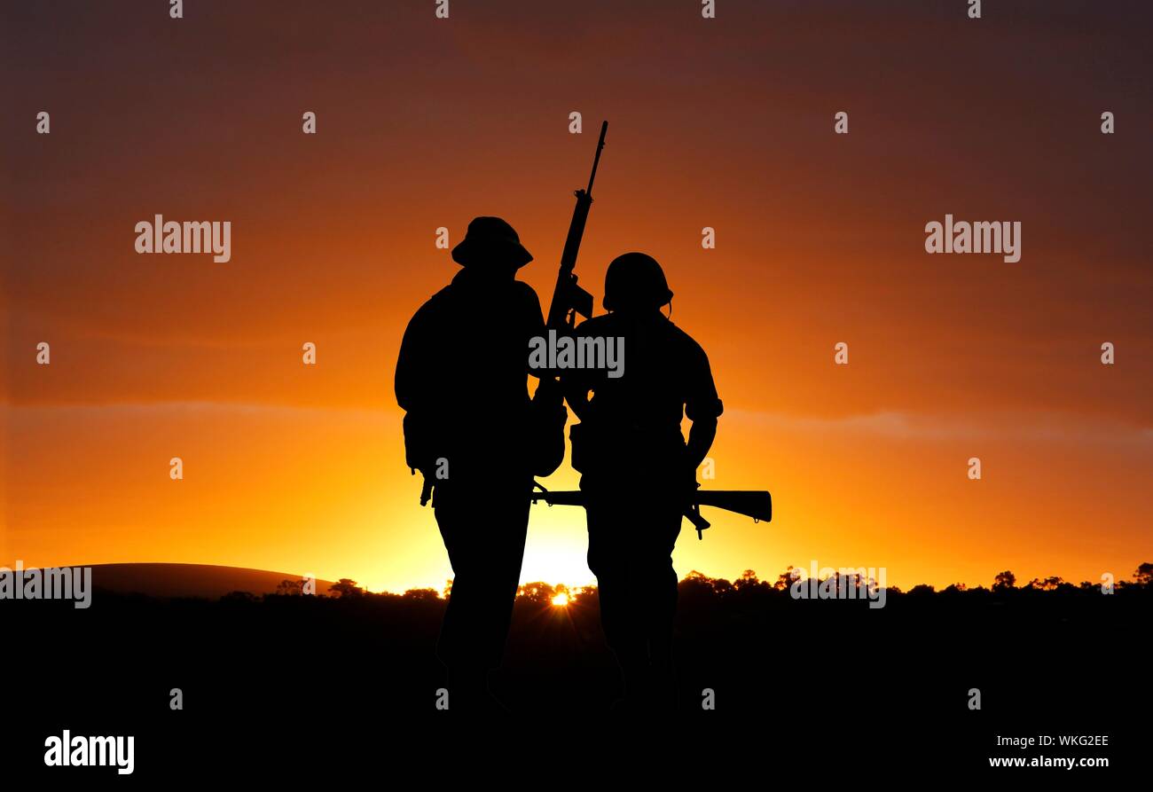 Soldiers Silhouette High Resolution Stock Photography and Images - Alamy
