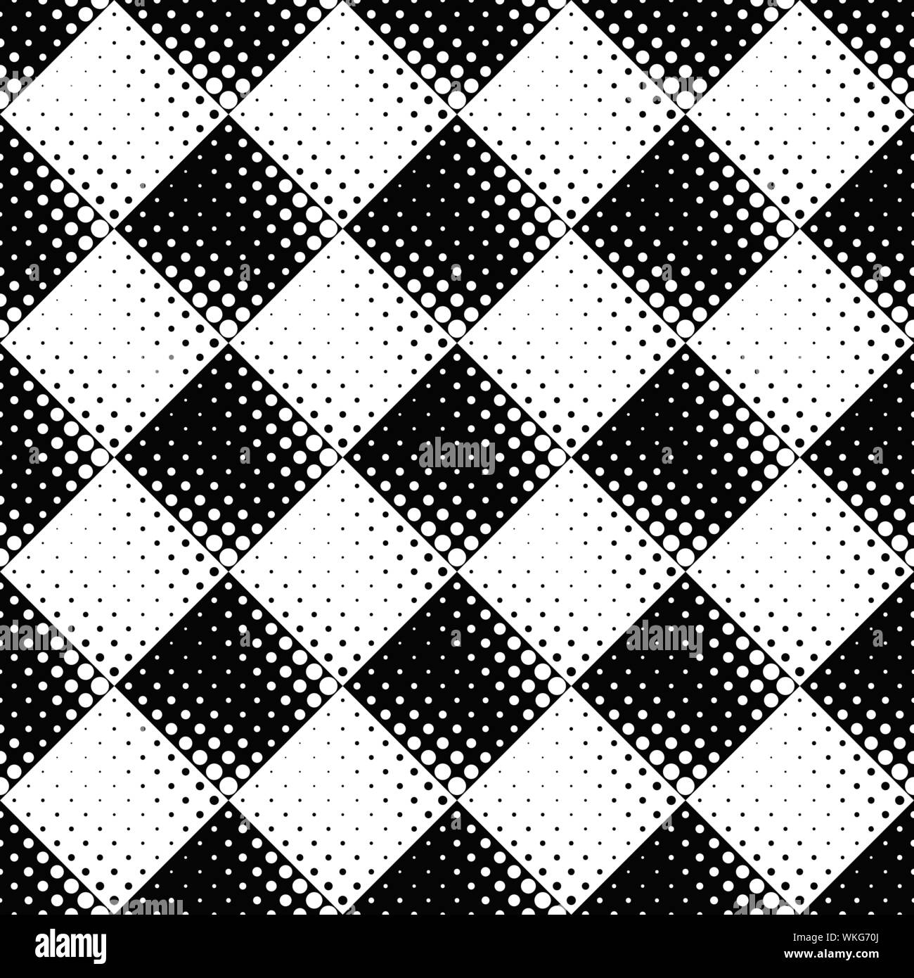 Geometrical dot pattern background design - black and white abstract ...