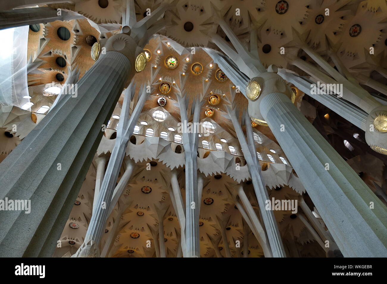 Sagrada familia ceiling hi-res stock photography and images - Alamy