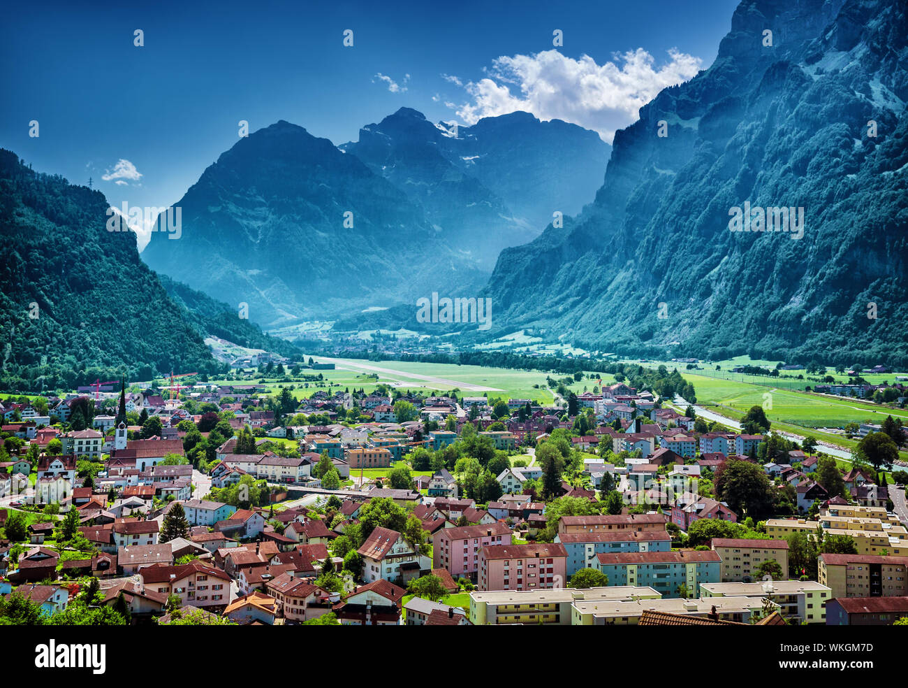Beautiful mountainous village, many little buildings in European mountain  city, luxury resort, active travel and vacation concept Stock Photo - Alamy, image size:1300x984