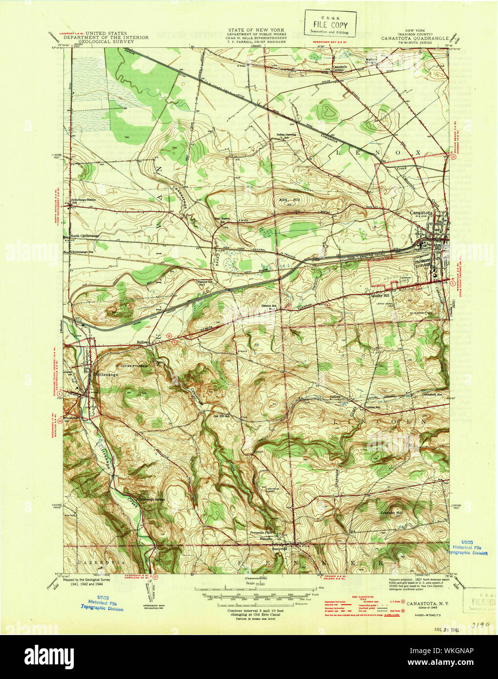 New York NY Canastota 122772 1946 31680 Restoration Stock Photo Alamy