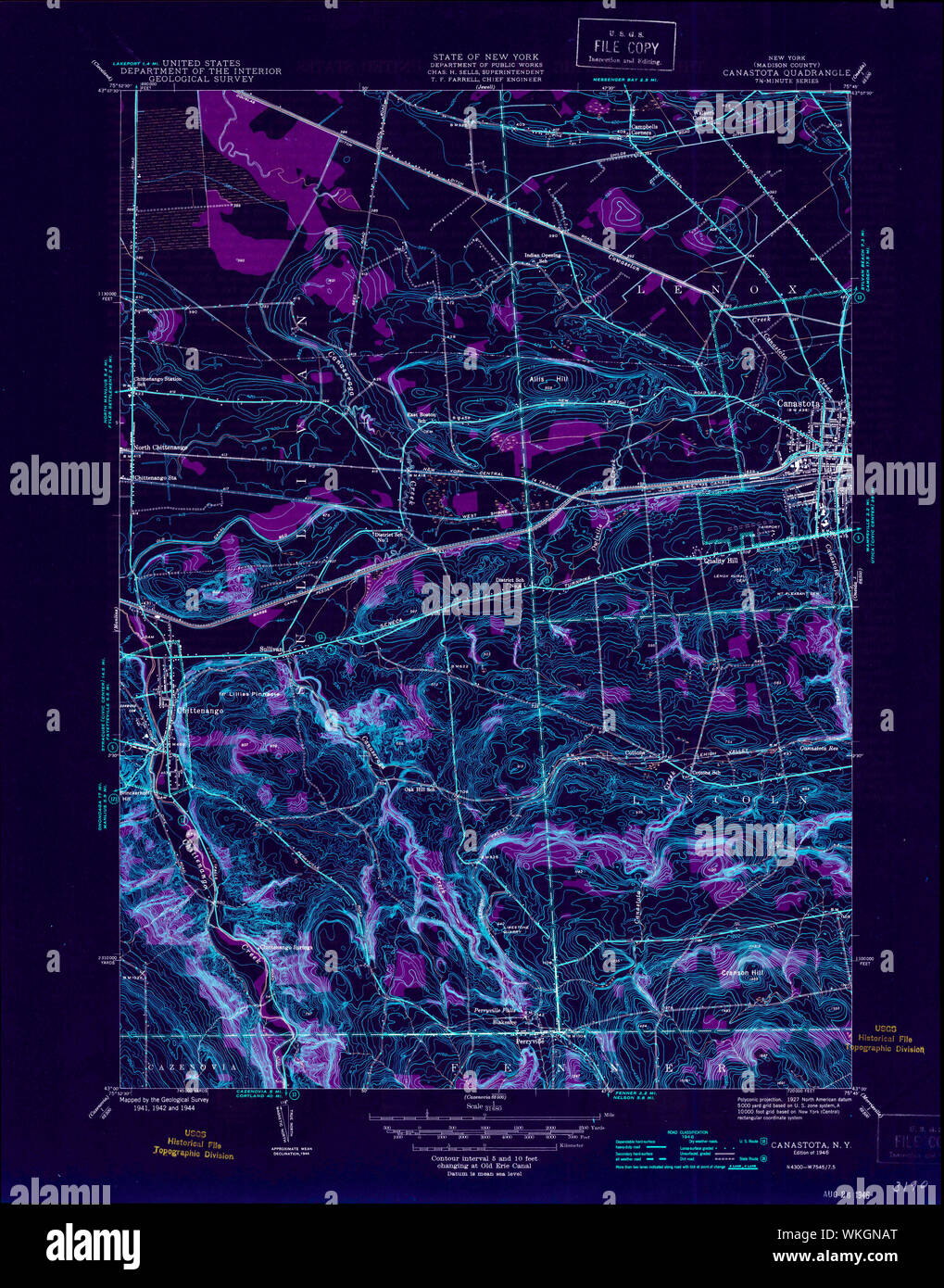 New York NY Canastota 122772 1946 31680 Inverted Restoration Stock