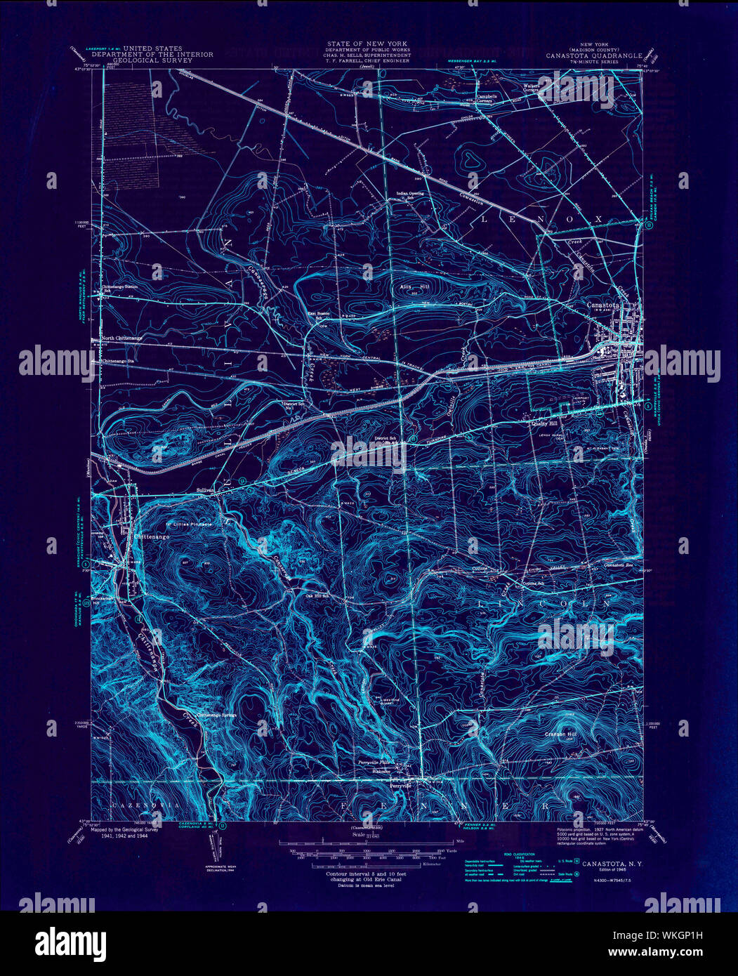 New York NY Canastota 122773 1946 31680 Inverted Restoration Stock
