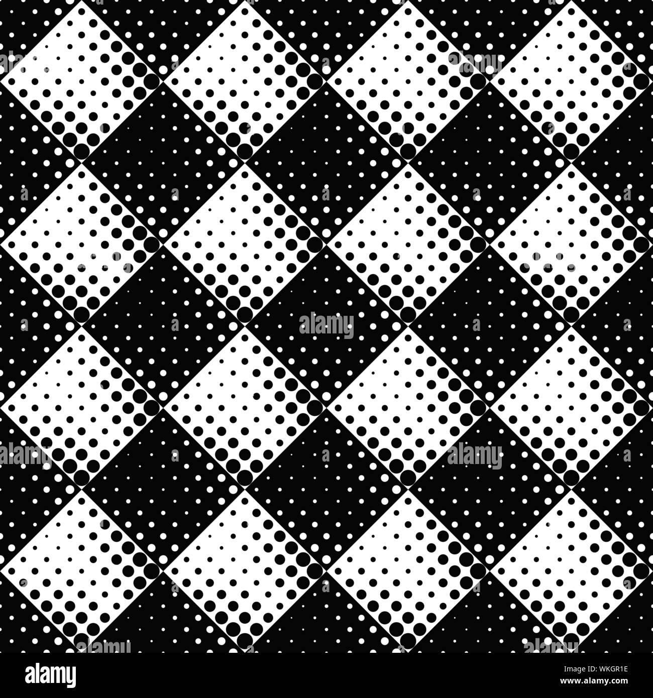 Black and white seamless circle pattern background design - abstract ...