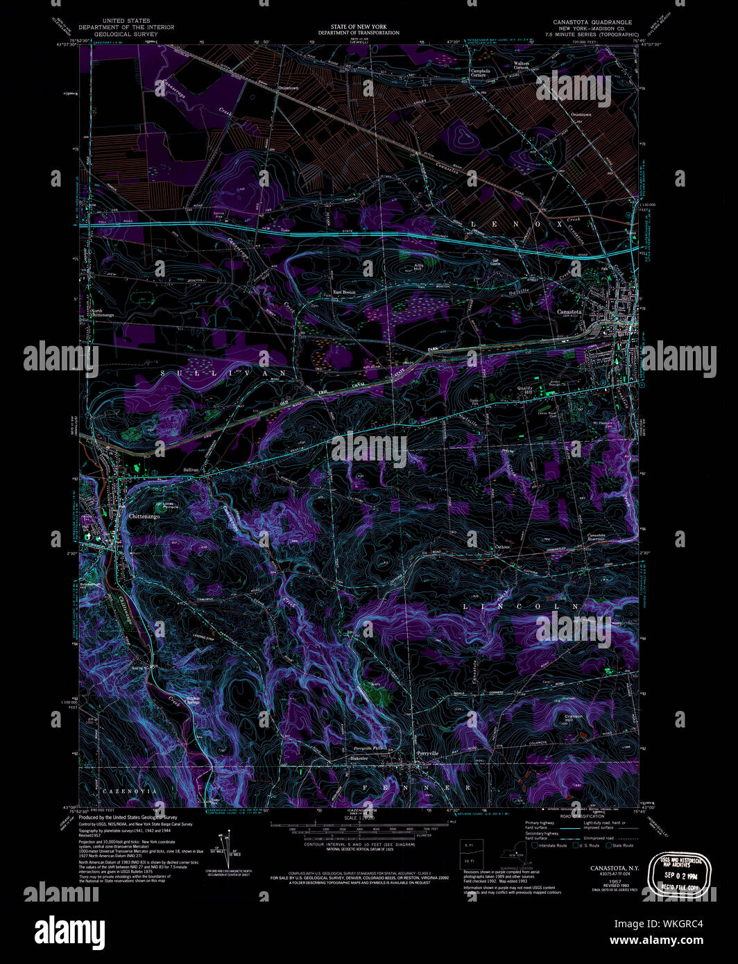 New York NY Canastota 137151 1957 24000 Inverted Restoration Stock