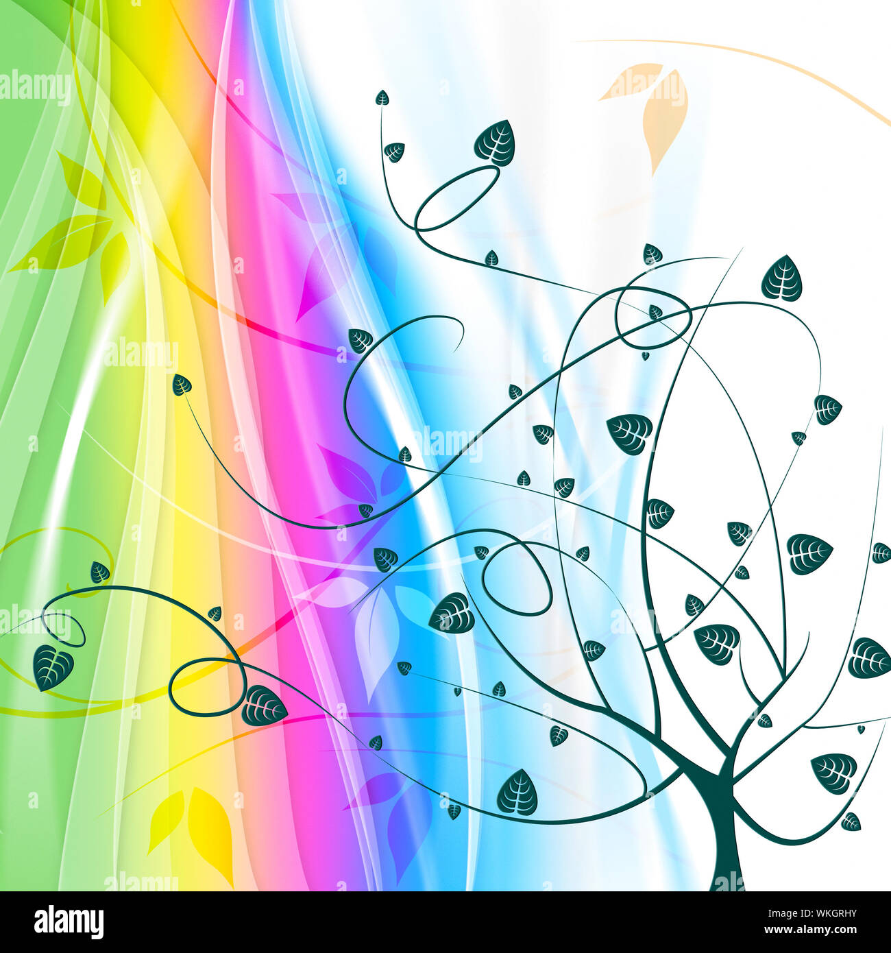 Pastel Color Meaning Tree Trunk And Design Stock Photo Alamy