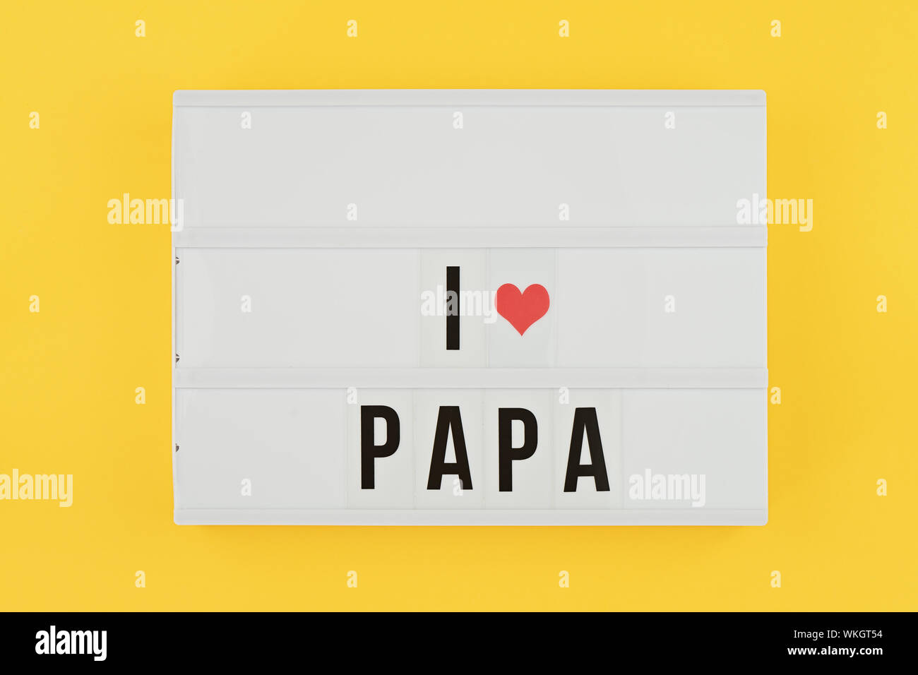 Happy Fathers Day Flat Lay Lightbox With Text I Love Papa - 