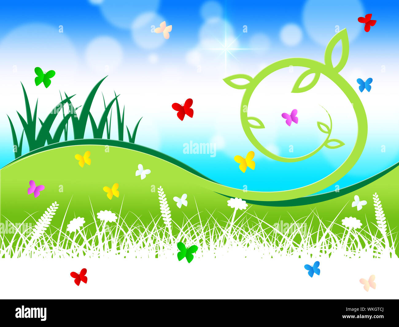 Nature Grass Meaning Outdoors Field And Flying Stock Photo Alamy