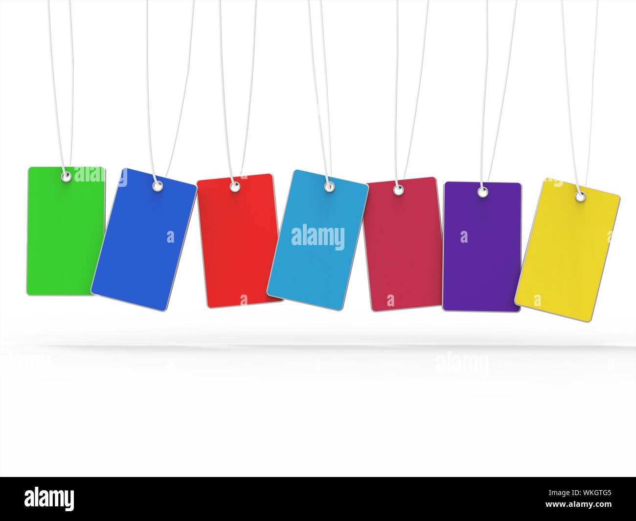 Copyspace 7 Showing Seven Colours And Message Stock Photo - Alamy