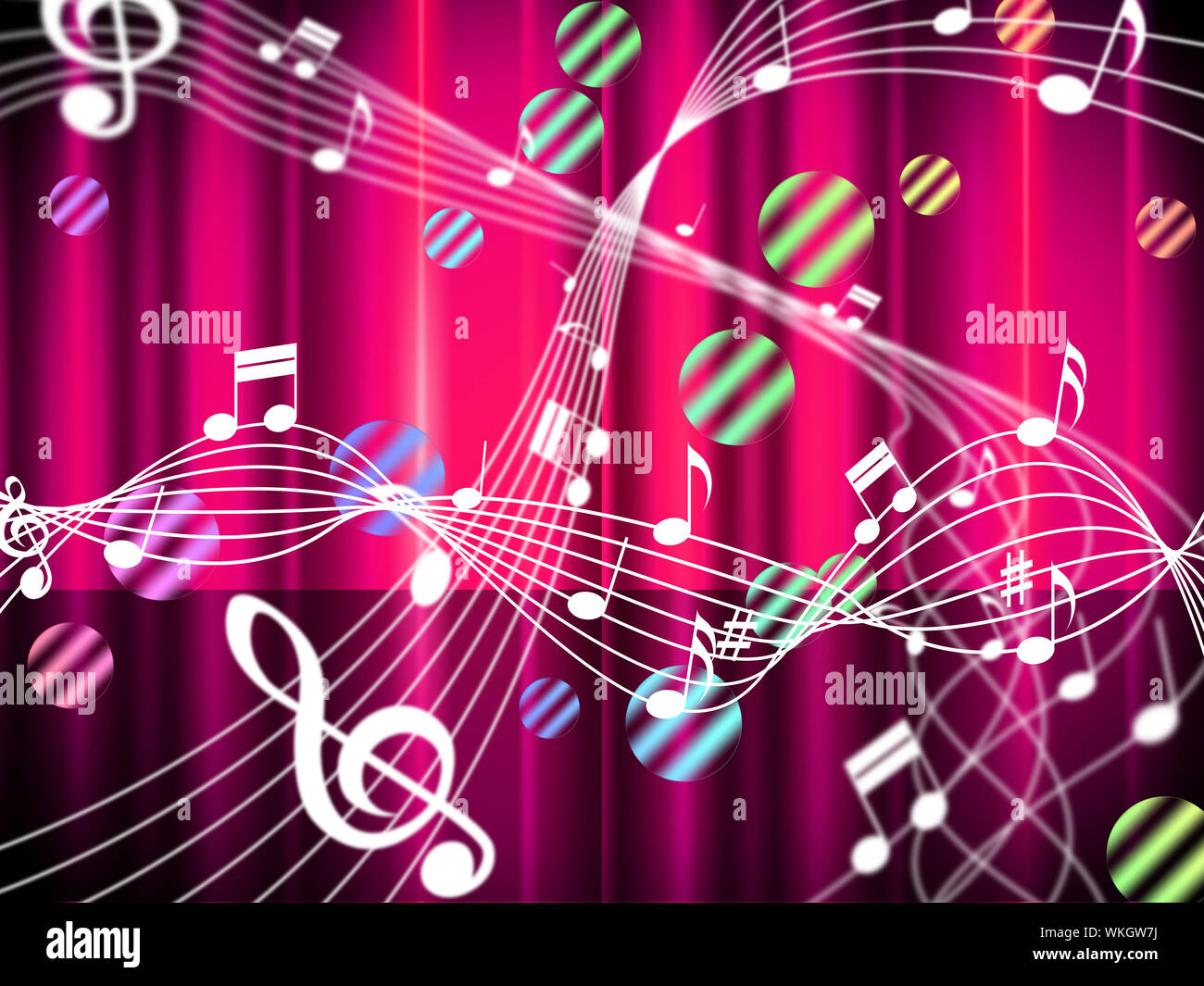 Background Stage Representing Sheet Music And Backdrop Stock Photo - Alamy
