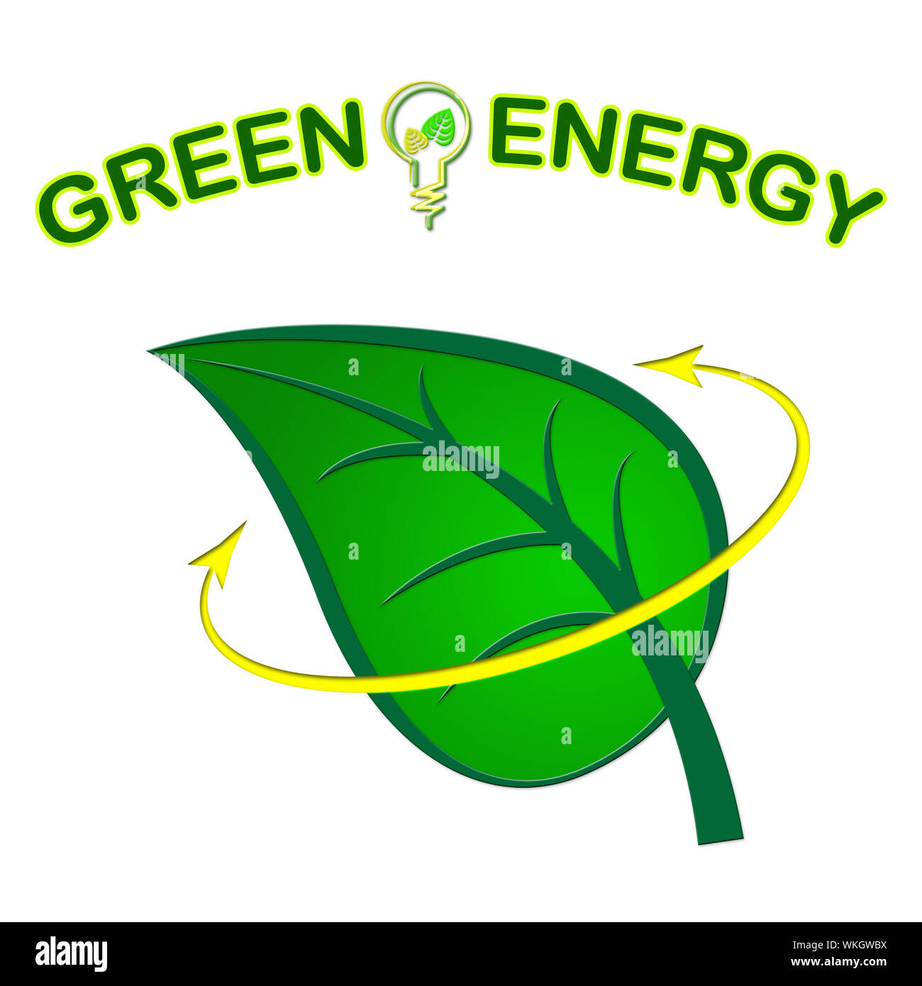 Green Energy Meaning Power Source And Protection Stock Photo Alamy