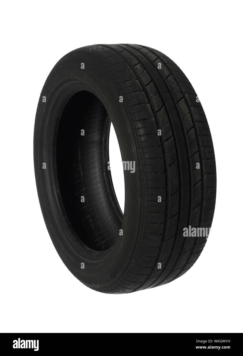 black car tyre Stock Photo