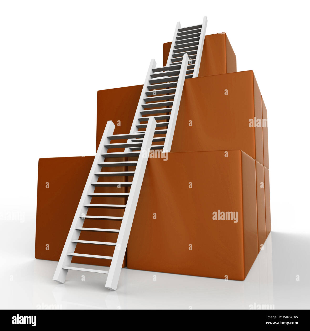 Growth Ladder Meaning Step Expand And Victors Stock Photo Alamy