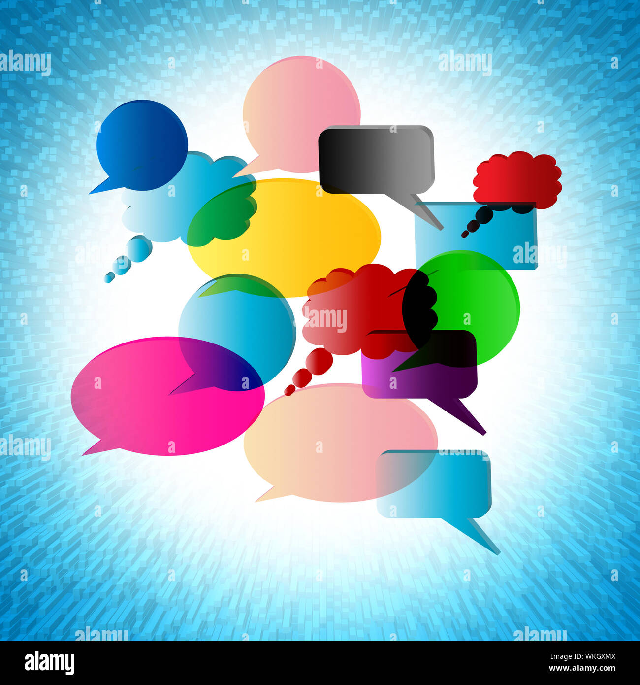 Speech Bubble Meaning Explain Bubbles And Talking Stock Photo Alamy