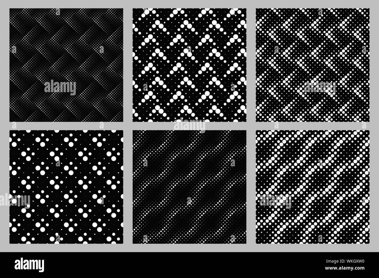 Seamless geometrical circle pattern background set - vector ...