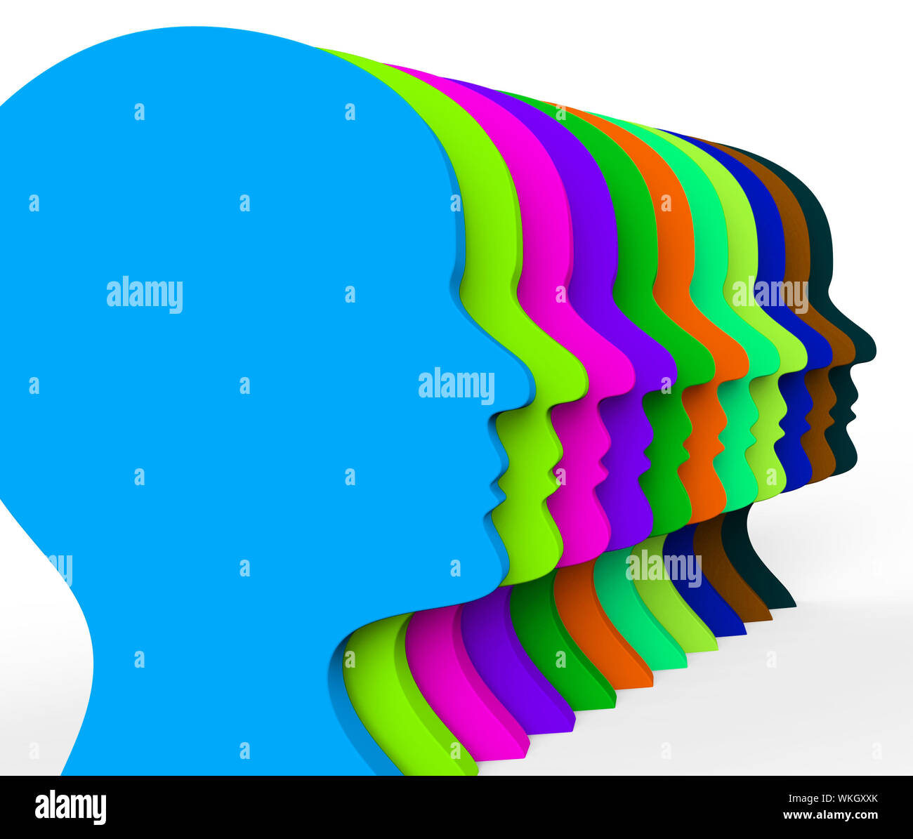 Heads Teamwork Meaning Variation Unity And Cooperation Stock Photo Alamy