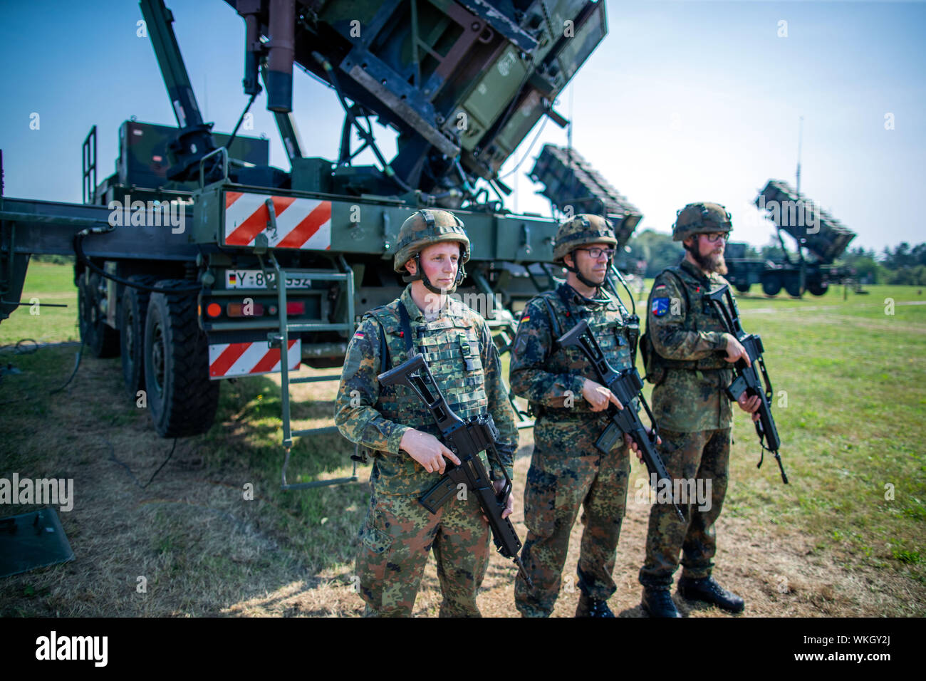 Cammin, Germany. 27th Aug, 2019. Soldiers of Air Defence Missile Group ...