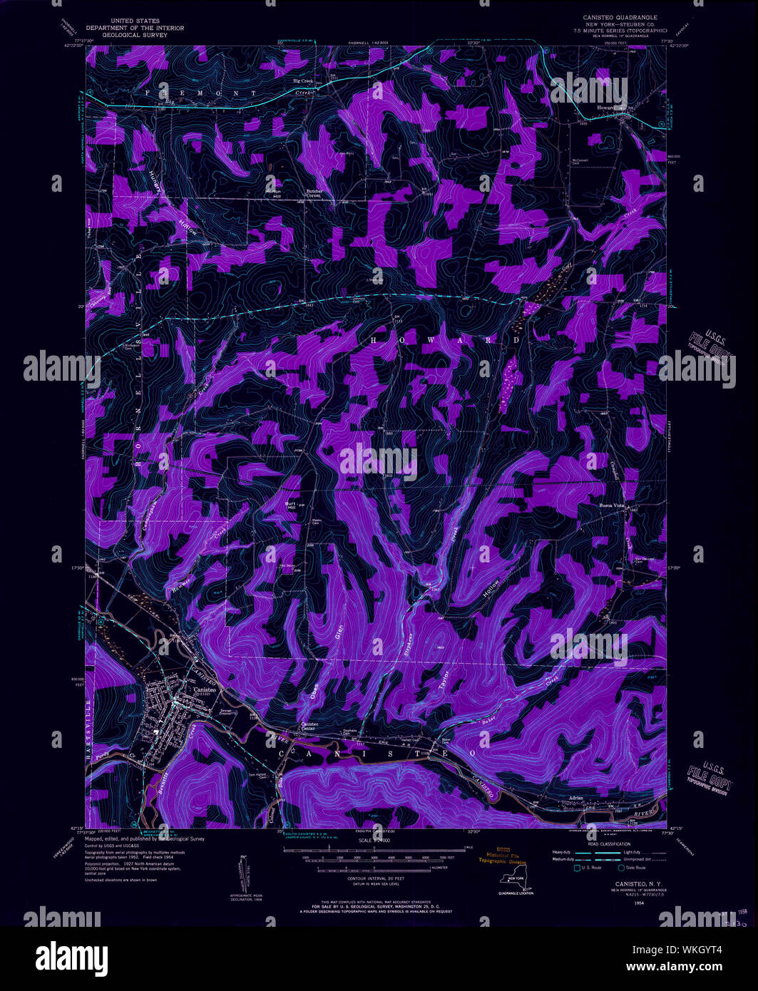 New York NY Canisteo 122781 1954 24000 Inverted Restoration Stock Photo