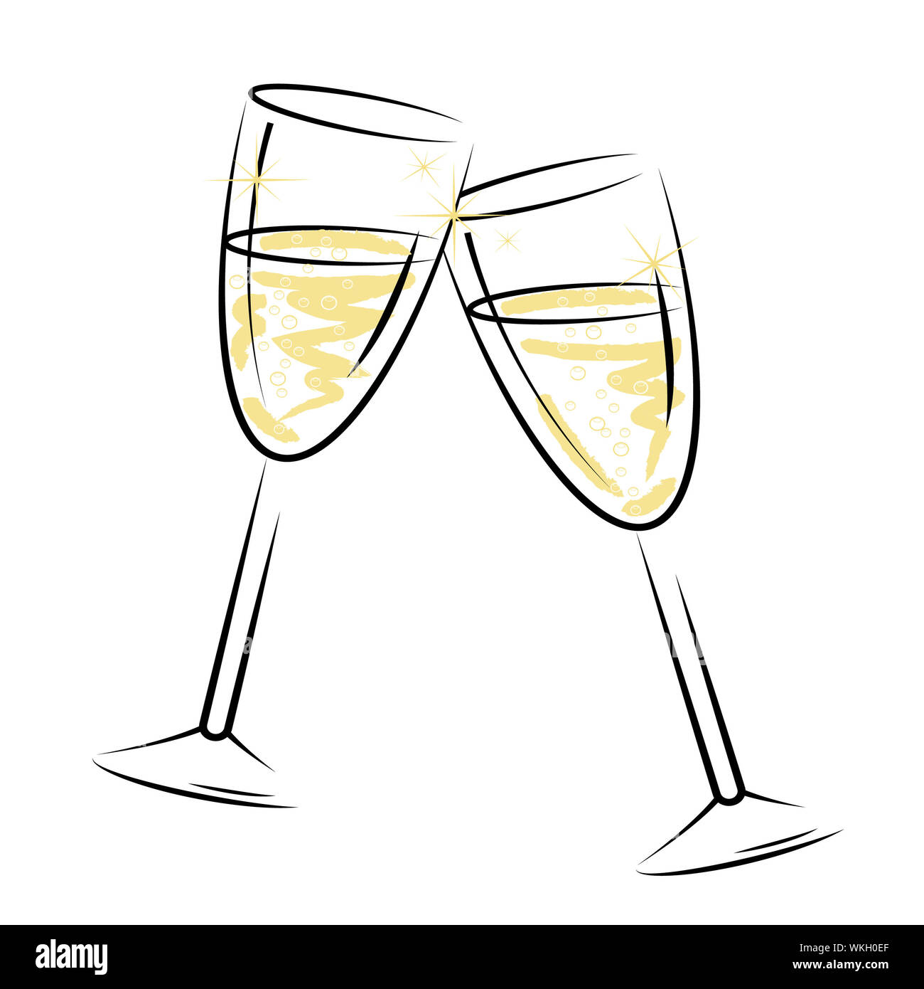 Champagne Glasses Meaning Sparkling Wine And Cheerful Stock Photo Alamy