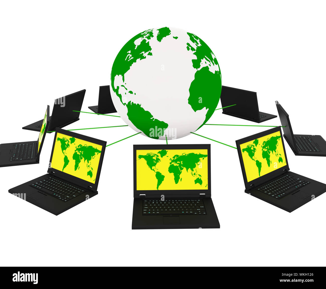 Computer Global Representing Network Server And Globalisation Stock Photo Alamy
