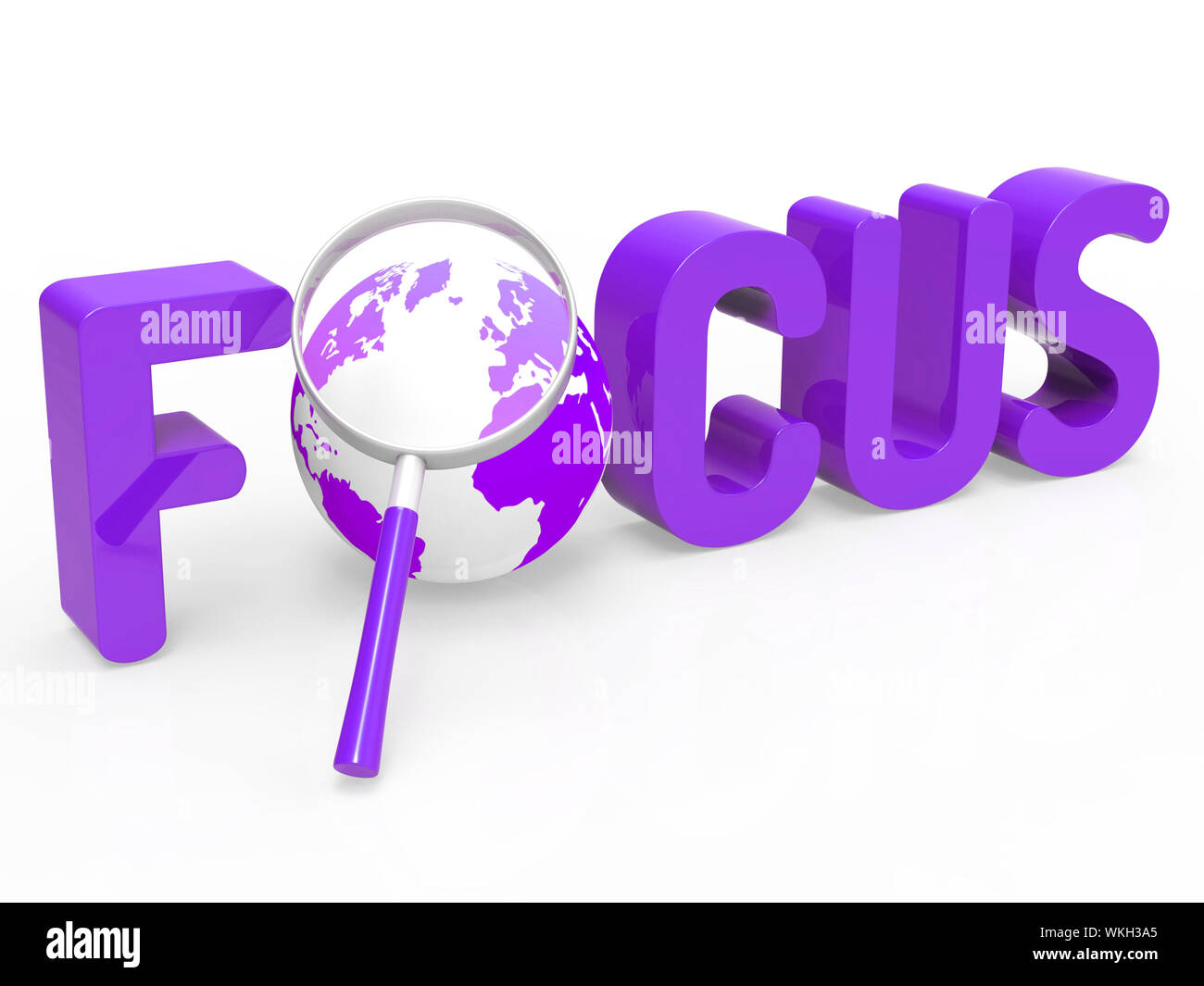 Focus Magnifier Showing Focused Aim And Analyze Stock Photo Alamy