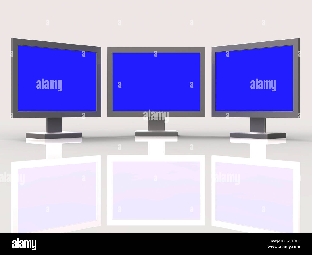 Monitors Copyspace Meaning Flat Screen And Pc Stock Photo Alamy
