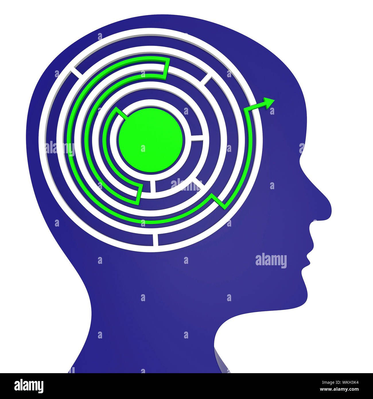 Maze Think Meaning Complicated Contemplate And Consideration Stock