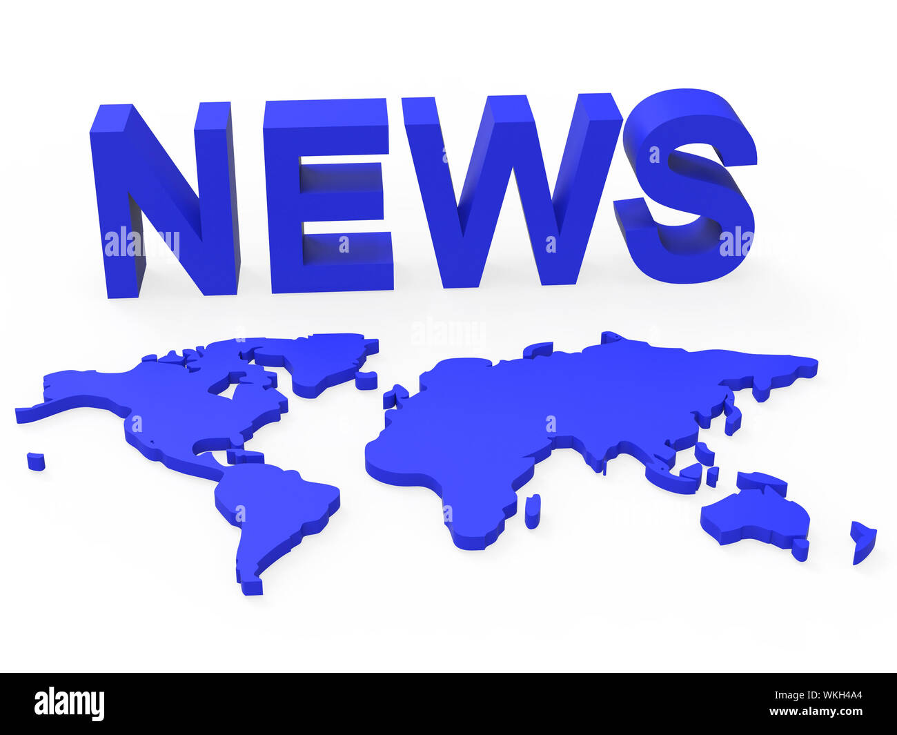 News World Indicating Globally Media And Globe Stock Photo - Alamy