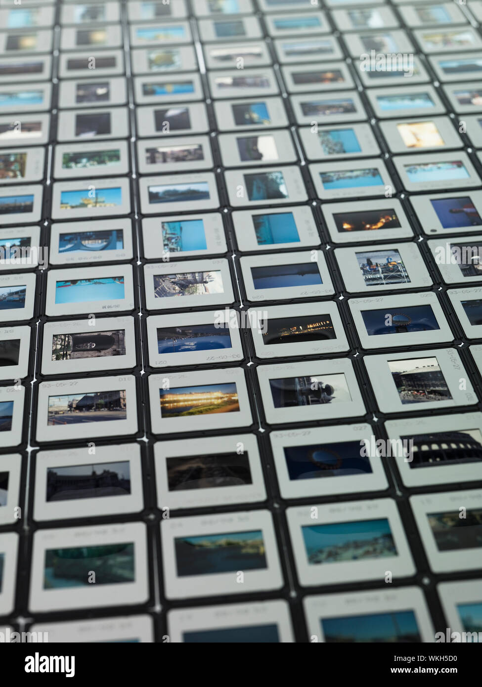 Lots of diapositive slides Stock Photo
