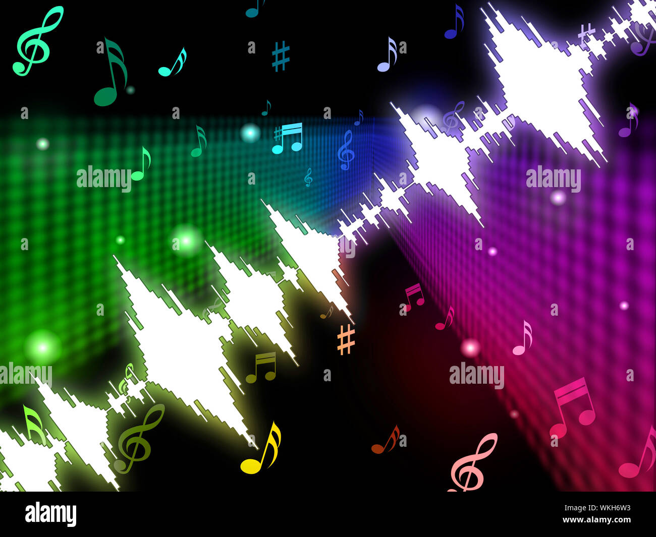 Soundwaves Background Meaning Making Or Playing Melody Stock Photo