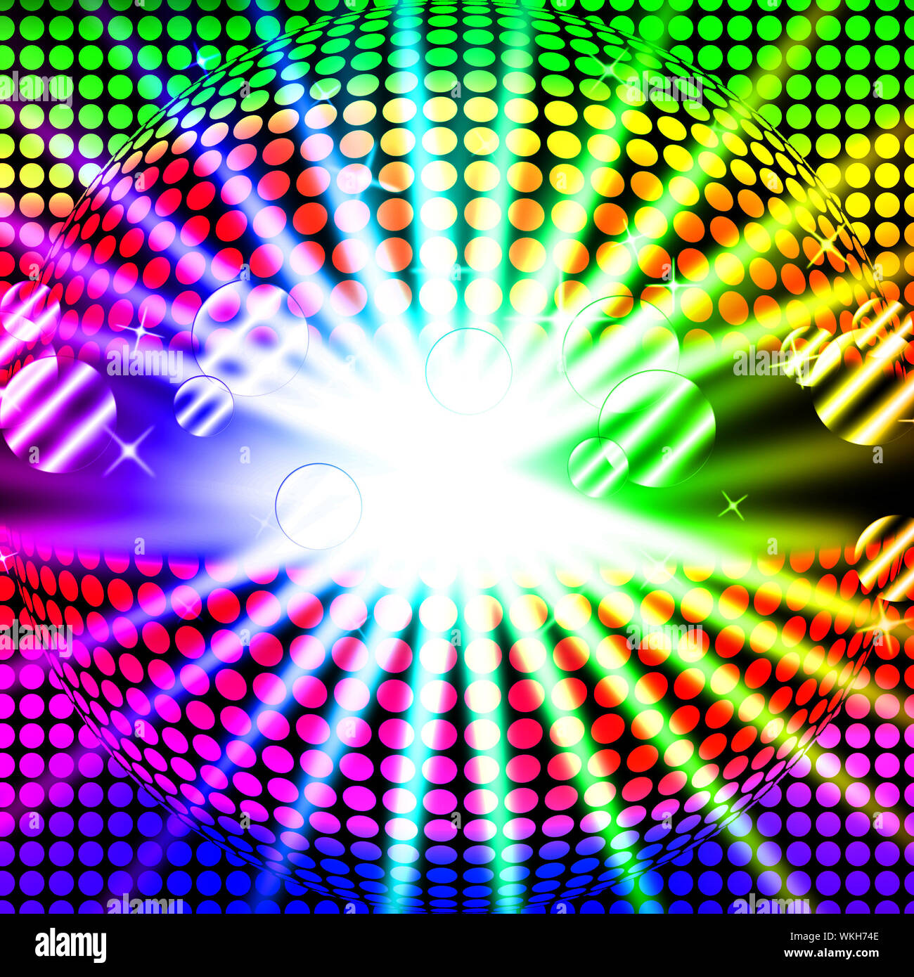 Disco Ball Background Meaning Bright Beams And Dancing Stock Photo Alamy